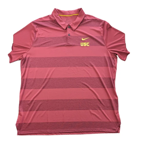 Nike Shirts Nike Usc Trojans Red Striped Polo Poshmark